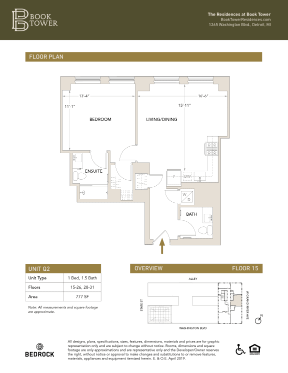 Studio, 1 & 2 Bedroom Apartments in Detroit | Book Tower - Expedited Large Apartment Management